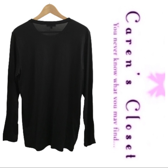 NWOT Hugo Boss Silver Chainlink Black T-shirt - Picture 2 of 3